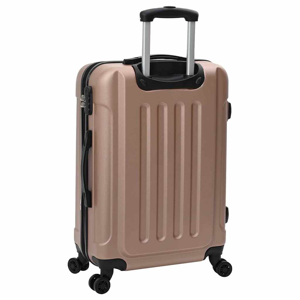 vidaXL Walizka 3 pcs Różowe złoto 50 x 31 x 78 cm Plastik ABS