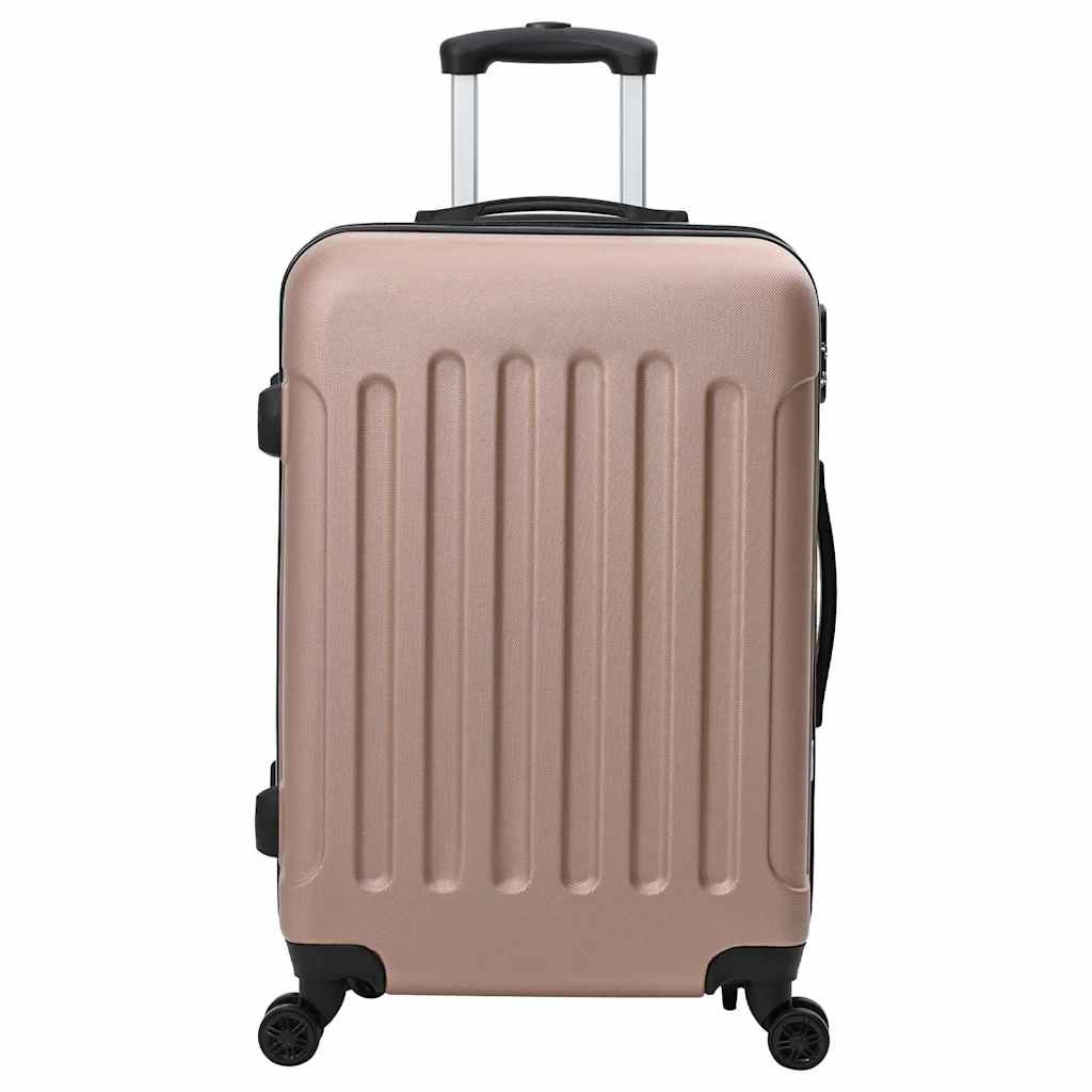 vidaXL Walizka 3 pcs Różowe złoto 50 x 31 x 78 cm Plastik ABS