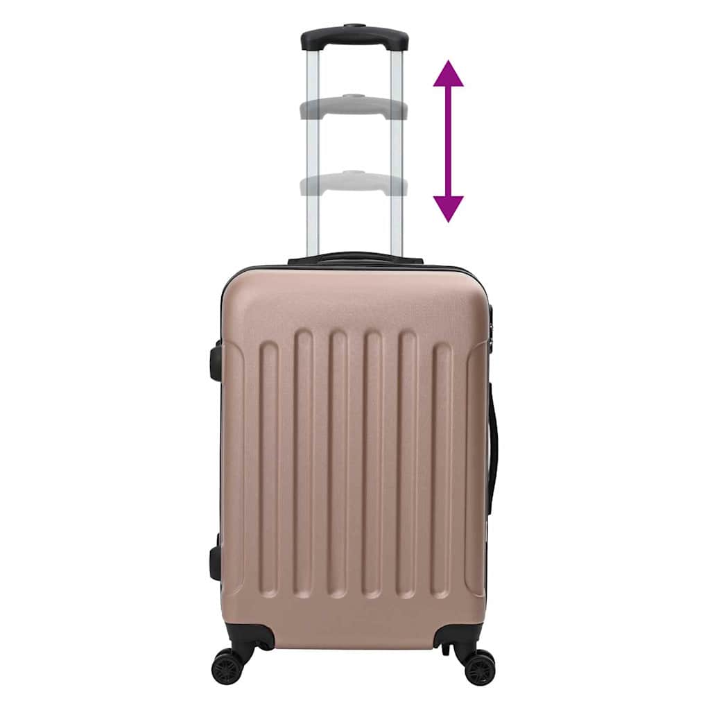 vidaXL Walizka 3 pcs Różowe złoto 50 x 31 x 78 cm Plastik ABS