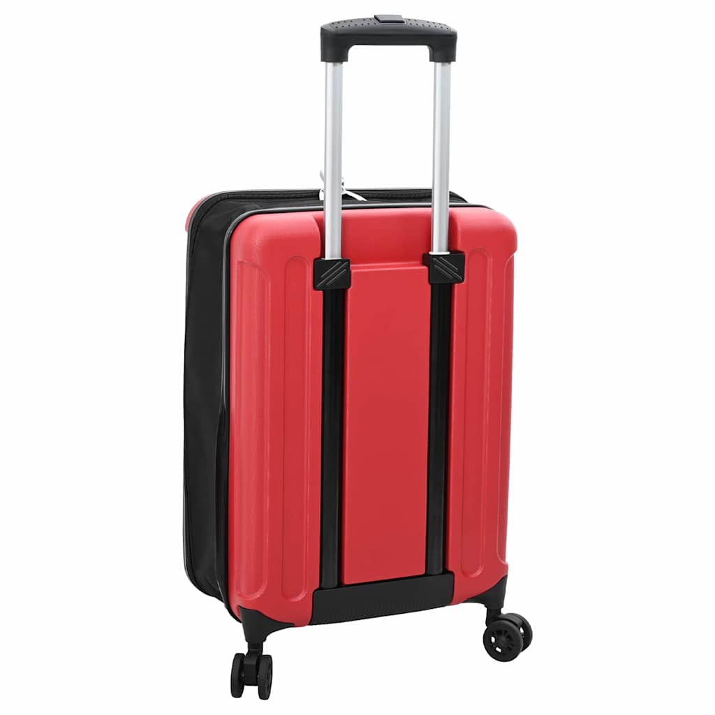 vidaXL Walizka Z blokadą Czerwony 34 x 23 x 55.5 cm Plastik ABS
