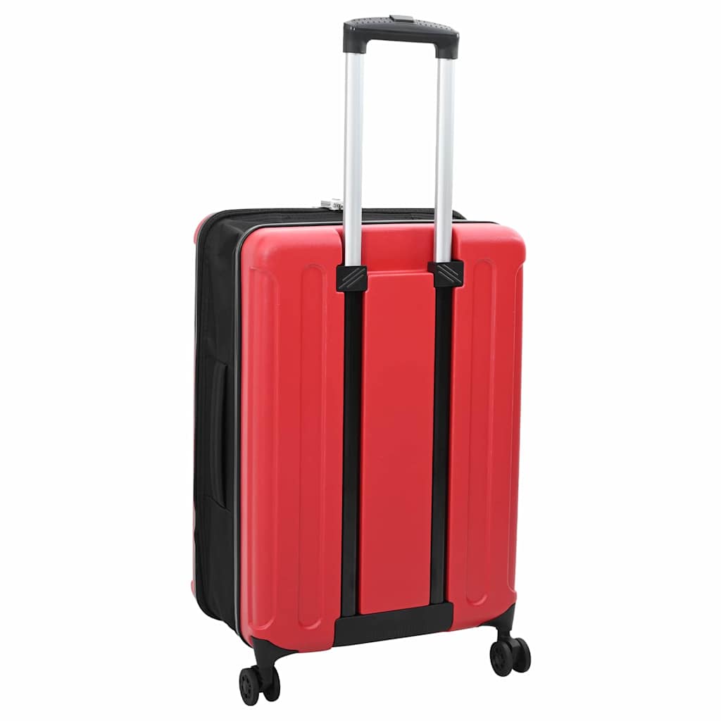 vidaXL Walizka Z blokadą Czerwony 43 x 27 x 66 cm Plastik ABS