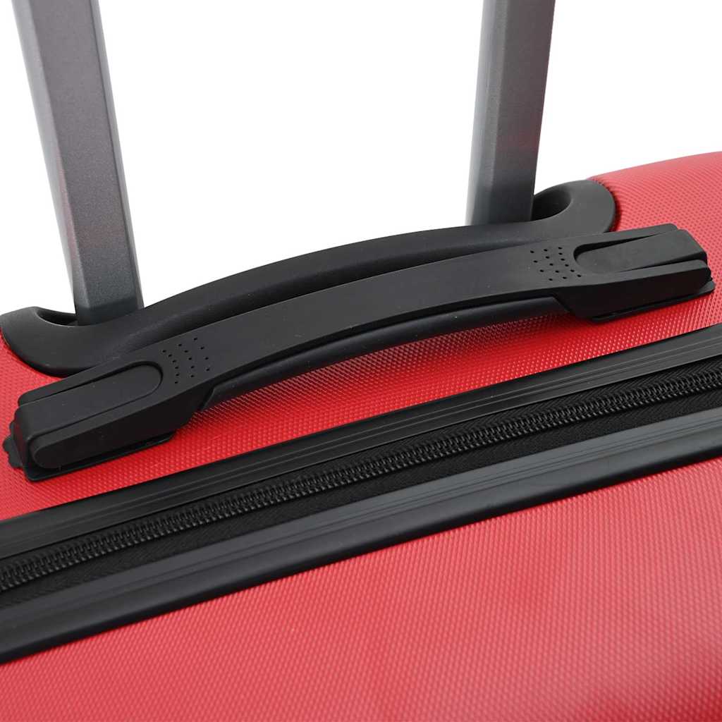 vidaXL Walizka Z blokadą 3 pcs Czerwony 50 x 31 x 78 cm Plastik ABS