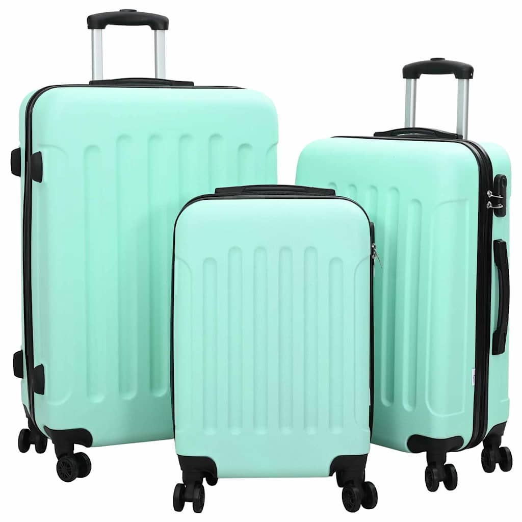 vidaXL Walizka Z blokadą 3 pcs miętowy 50 x 31 x 78 cm Plastik ABS