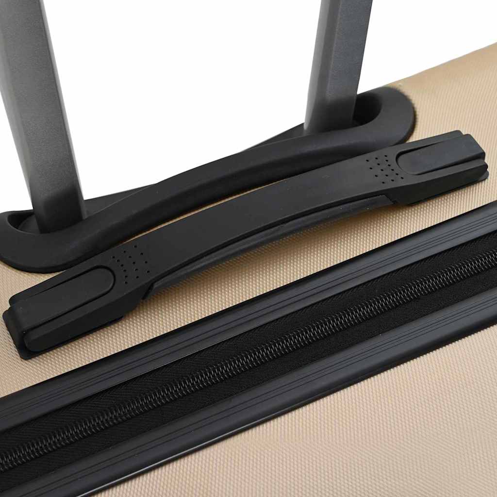 vidaXL Walizka Z blokadą 3 pcs szampański 50 x 31 x 78 cm Plastik ABS