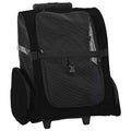 vidaXL Wózek dla zwierząt 3 w 1 Design Czarny 48x32x(57-106) cm Tkanina Oxford
