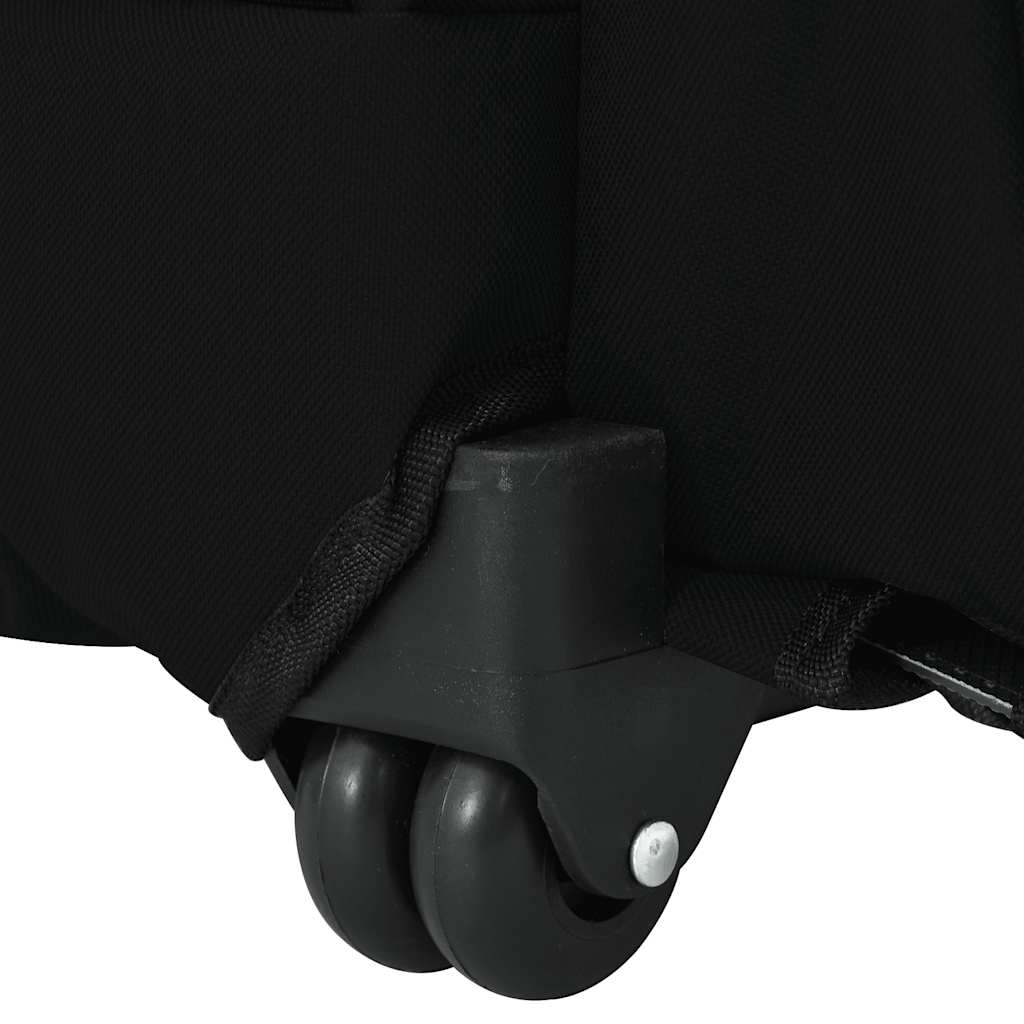 vidaXL Wózek dla zwierząt 3 w 1 Design Czarny 48x32x(57-106) cm Tkanina Oxford