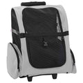 vidaXL Wózek dla zwierząt 3 w 1 Design Szary 48x32x(57-106) cm Tkanina Oxford
