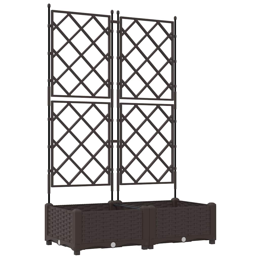 vidaXL Doniczka ogrodowa 2 szt. brązowy 80 x 40 x 125,5 cm PP
