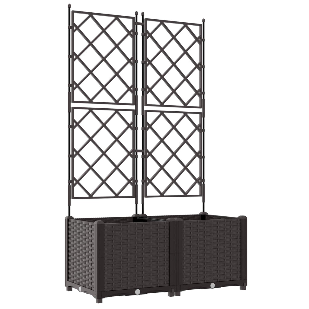 vidaXL Doniczka ogrodowa 2 szt. brązowy 80 x 40 x 143 cm PP