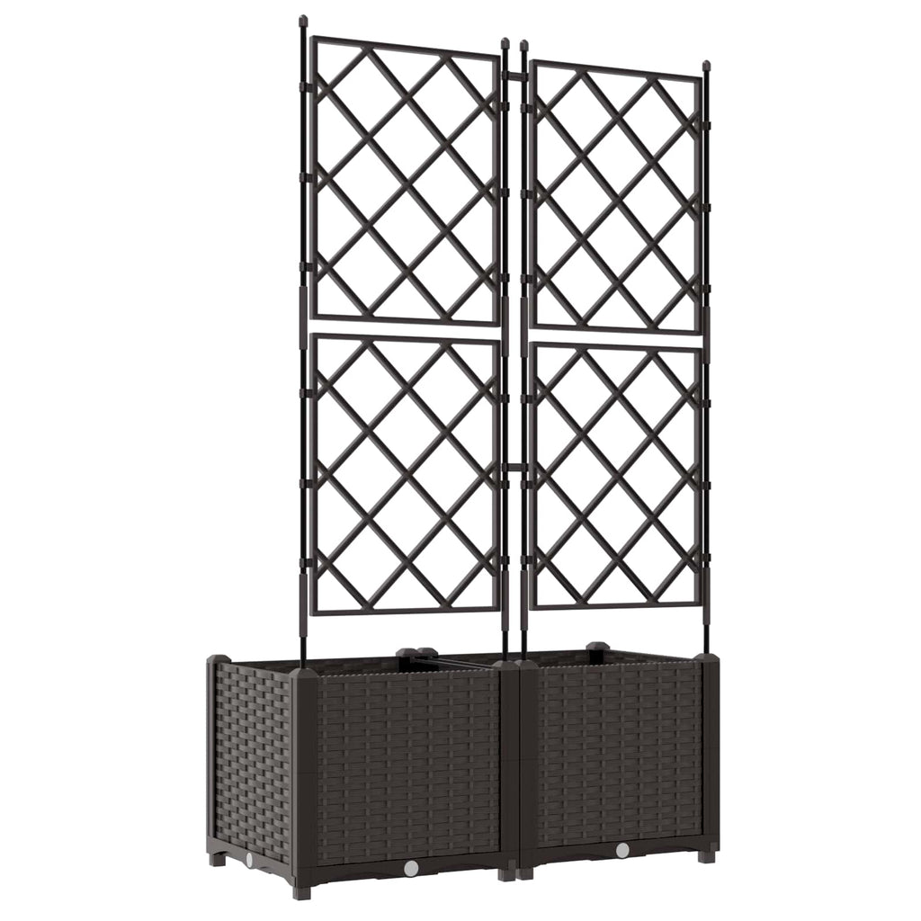 vidaXL Doniczka ogrodowa 2 szt. brązowy 80 x 40 x 143 cm PP