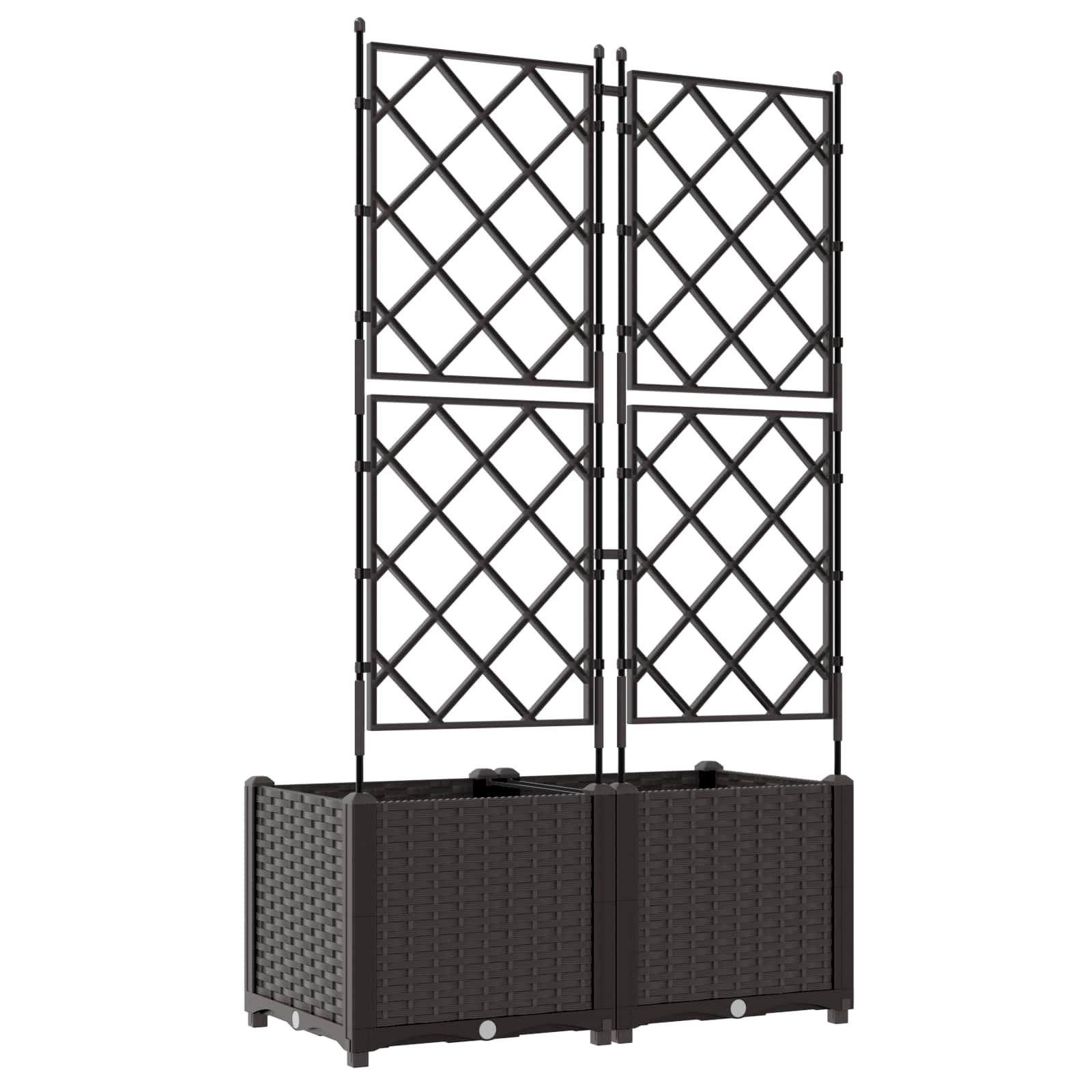 vidaXL Doniczka ogrodowa 2 szt. brązowy 80 x 40 x 143 cm PP