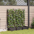 vidaXL Doniczka ogrodowa 3 pcs Brązowy 120 x 40 x 125,5 cm