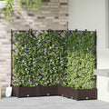 vidaXL Doniczka ogrodowa 5 pcs Brązowy 120 x 120 x 125,5 cm