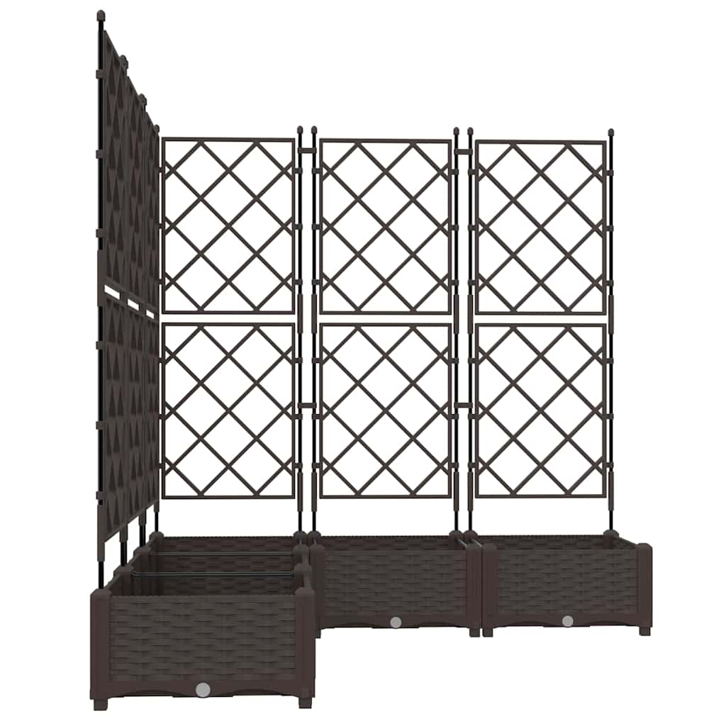 vidaXL Doniczka ogrodowa 5 pcs Brązowy 120 x 120 x 125,5 cm