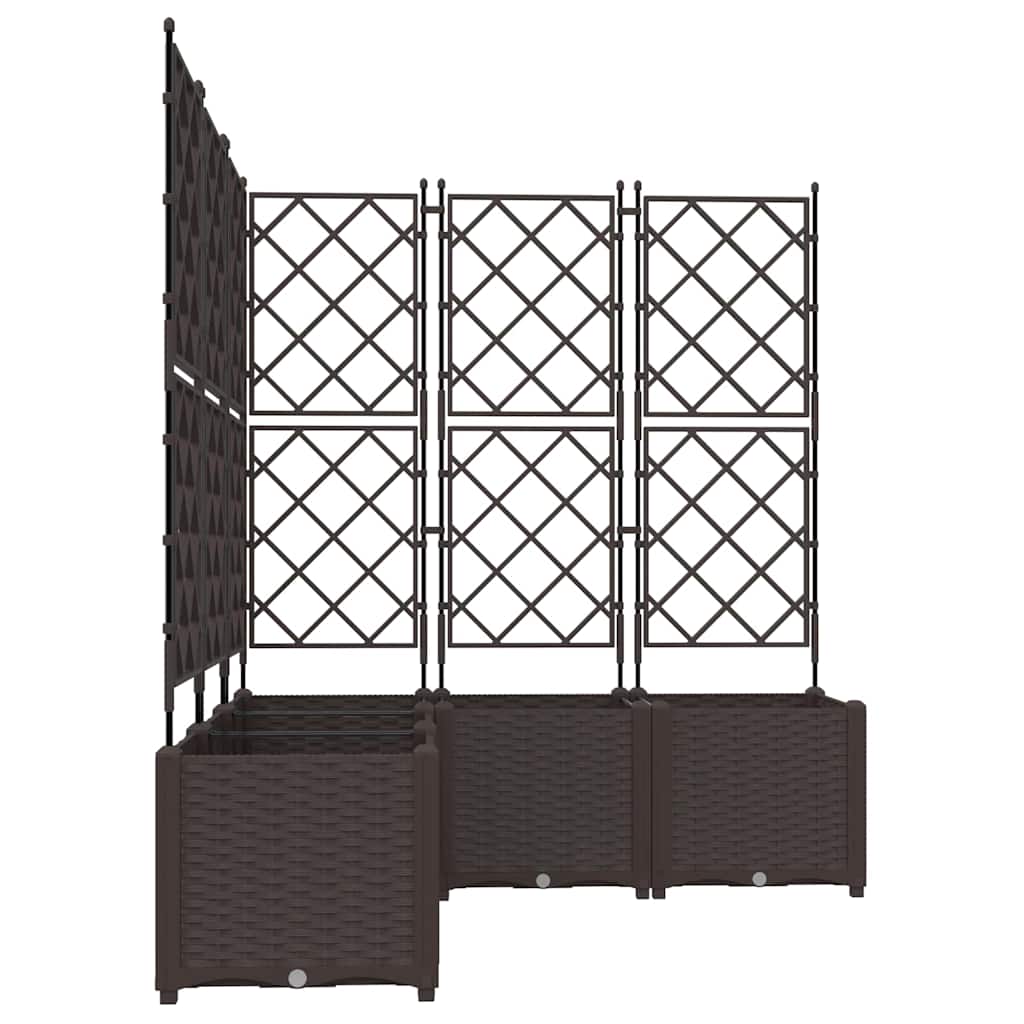 vidaXL Doniczka ogrodowa 5 pcs Brązowy 120 x 120 x 143 cm