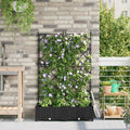 vidaXL Doniczka ogrodowa 2 pcs Czarny 80 x 40 x 125,5 cm