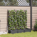 vidaXL Doniczka ogrodowa 3 pcs Czarny 120 x 40 x 125,5 cm
