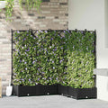 vidaXL Doniczka ogrodowa 5 pcs Czarny 120 x 120 x 125,5 cm