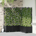 vidaXL Doniczka ogrodowa 5 pcs Czarny 120 x 120 x 143 cm