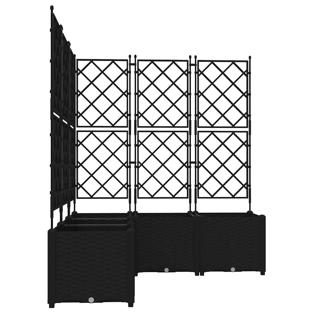 vidaXL Doniczka ogrodowa 5 pcs Czarny 120 x 120 x 143 cm