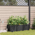 vidaXL Doniczka ogrodowa 3 pcs Czarny 120 x 40 x 37,5 cm