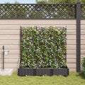 vidaXL Doniczka ogrodowa 3 pcs Czarny 120 x 40 x 126 cm