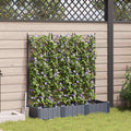 vidaXL Doniczka ogrodowa 3 pcs Szary 120 x 40 x 125,5 cm