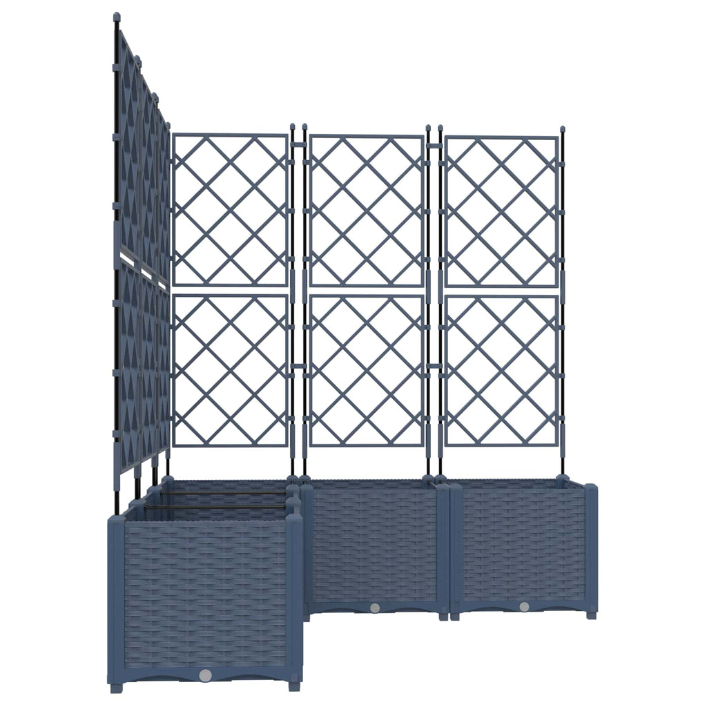 vidaXL Doniczka ogrodowa 5 pcs Szary 120 x 120 x 143 cm