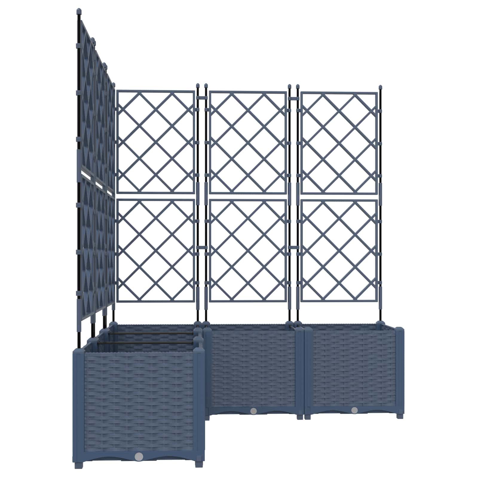 vidaXL Doniczka ogrodowa 5 pcs Szary 120 x 120 x 143 cm
