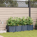 vidaXL Doniczka ogrodowa 4 pcs Szary 160 x 40 x 37,5 cm