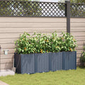 vidaXL Doniczka ogrodowa 4 pcs Szary 160 x 40 x 52 cm