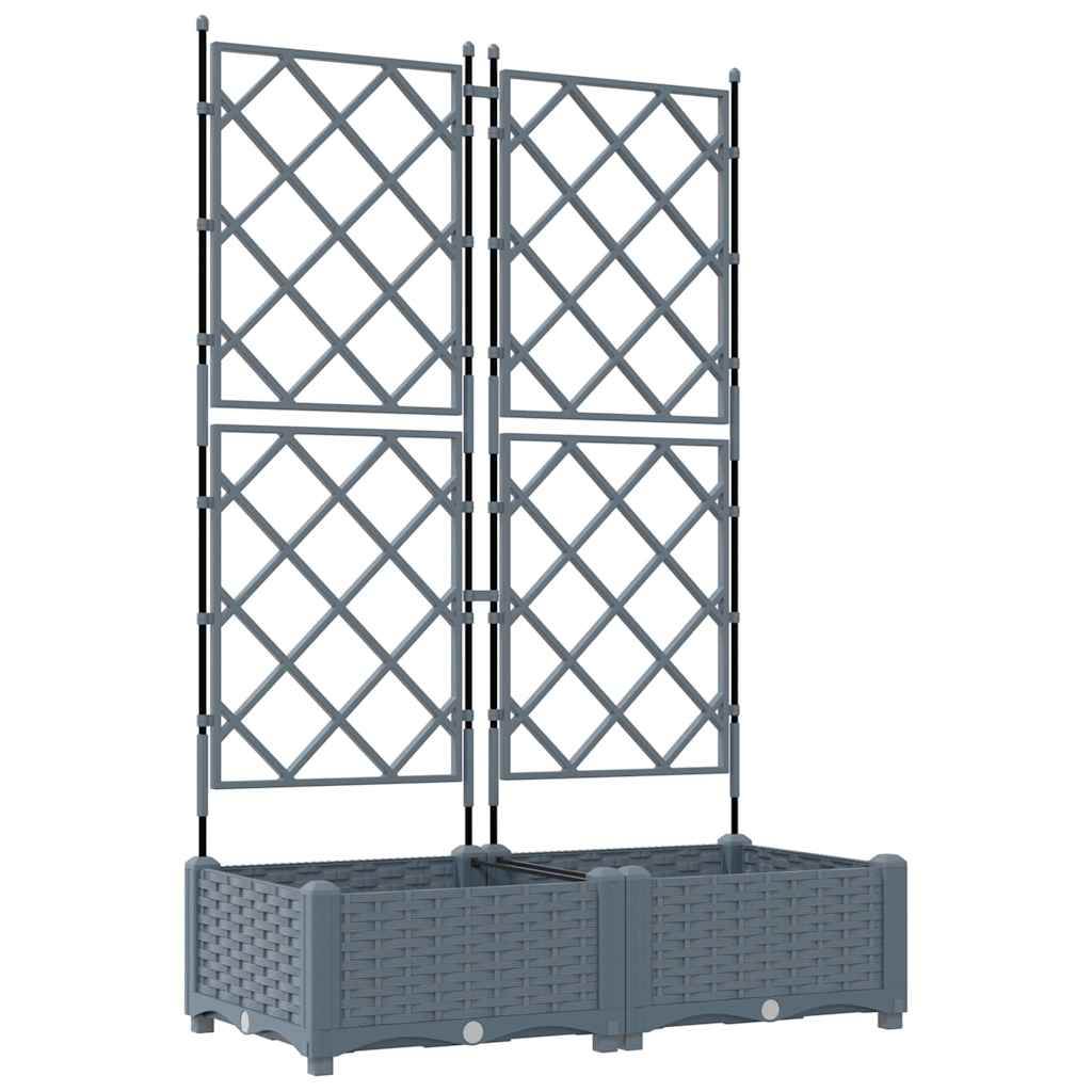 vidaXL Doniczka ogrodowa 2 pcs Jasnoszary 80 x 40 x 125,5 cm