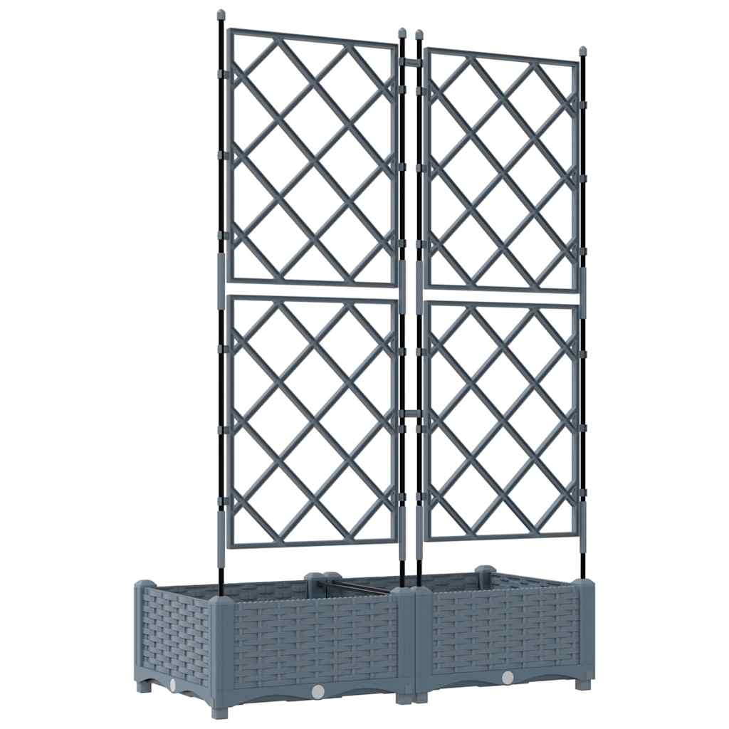 vidaXL Doniczka ogrodowa 2 pcs Jasnoszary 80 x 40 x 125,5 cm