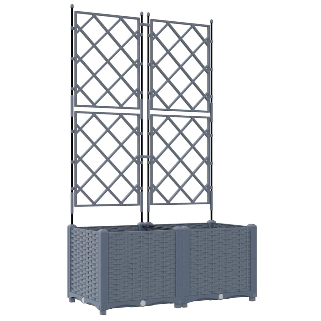 vidaXL Doniczka ogrodowa 2 pcs Jasnoszary 80 x 40 x 143 cm