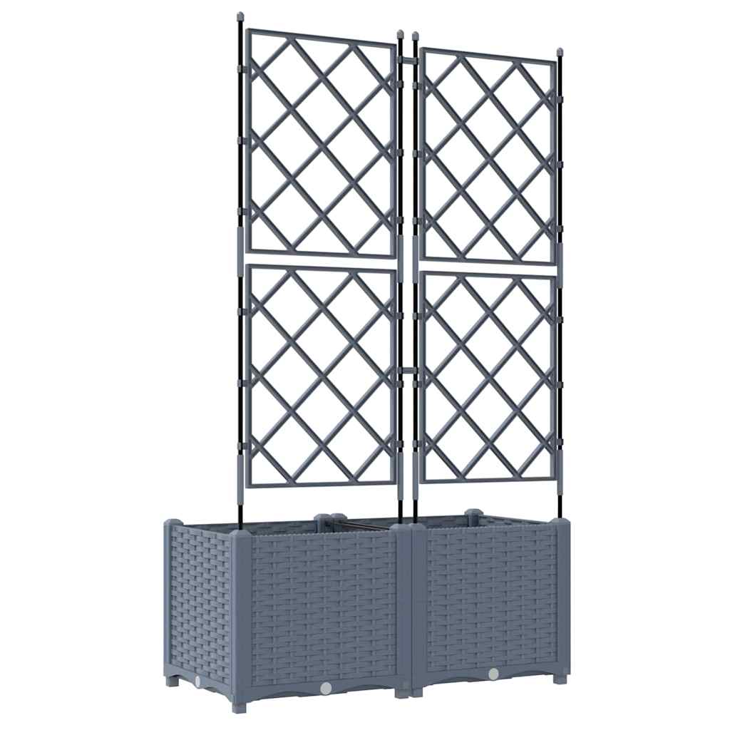 vidaXL Doniczka ogrodowa 2 pcs Jasnoszary 80 x 40 x 143 cm