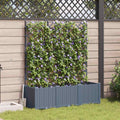 vidaXL Doniczka ogrodowa 3 szt. Jasnoszary 120 x 40 x 143 cm PP