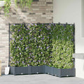 vidaXL Doniczka ogrodowa 5 pcs Jasnoszary 120 x 120 x 125,5 cm