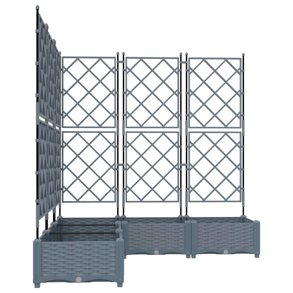 vidaXL Doniczka ogrodowa 5 pcs Jasnoszary 120 x 120 x 125,5 cm