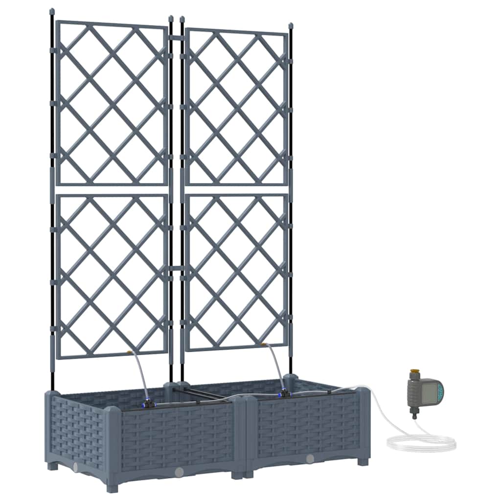 vidaXL Doniczka ogrodowa 2 pcs Jasnoszary 80 x 40 x 126 cm