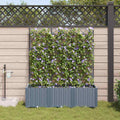 vidaXL Doniczka ogrodowa 3 pcs Jasnoszary 120 x 40 x 142 cm