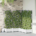 vidaXL Doniczka ogrodowa 5 pcs Biały 120 x 120 x 125,5 cm