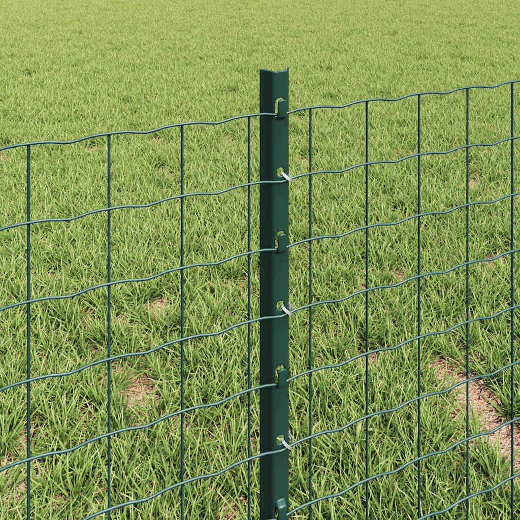vidaXL Wbudowany słupek ogrodzeniowy 5 szt. zielony 80 cm