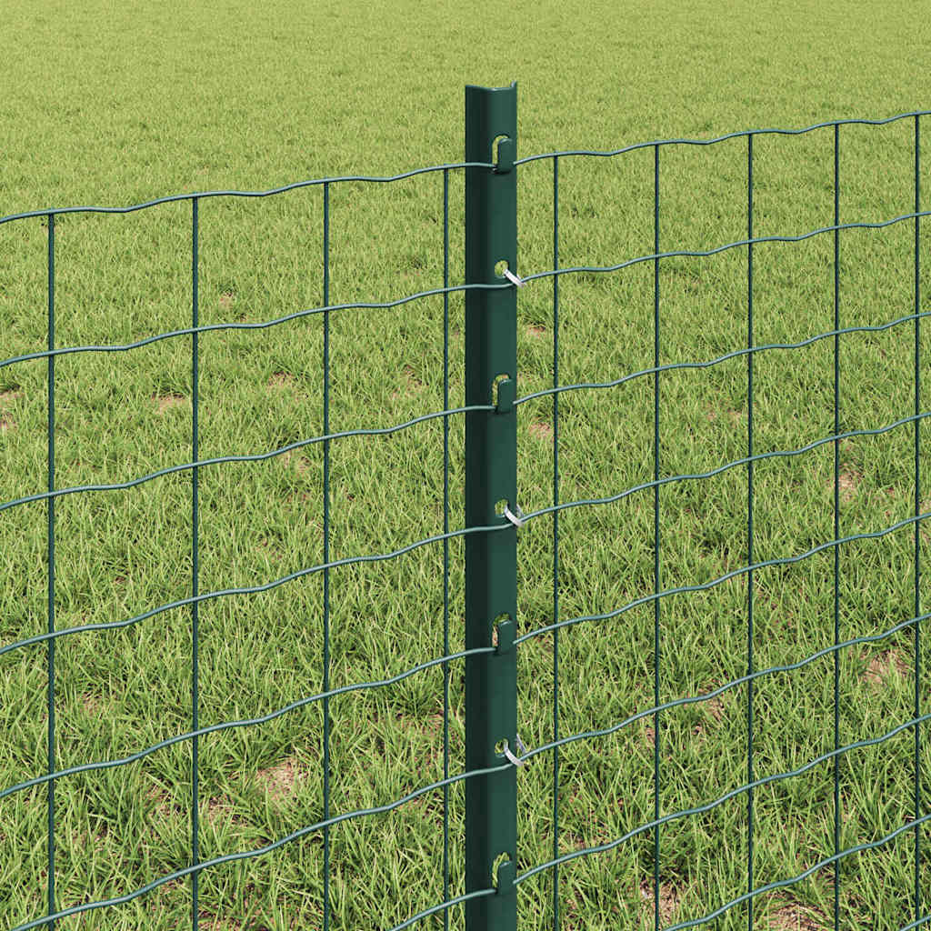 vidaXL Wbudowany słupek ogrodzeniowy 11 szt. zielony 100 cm