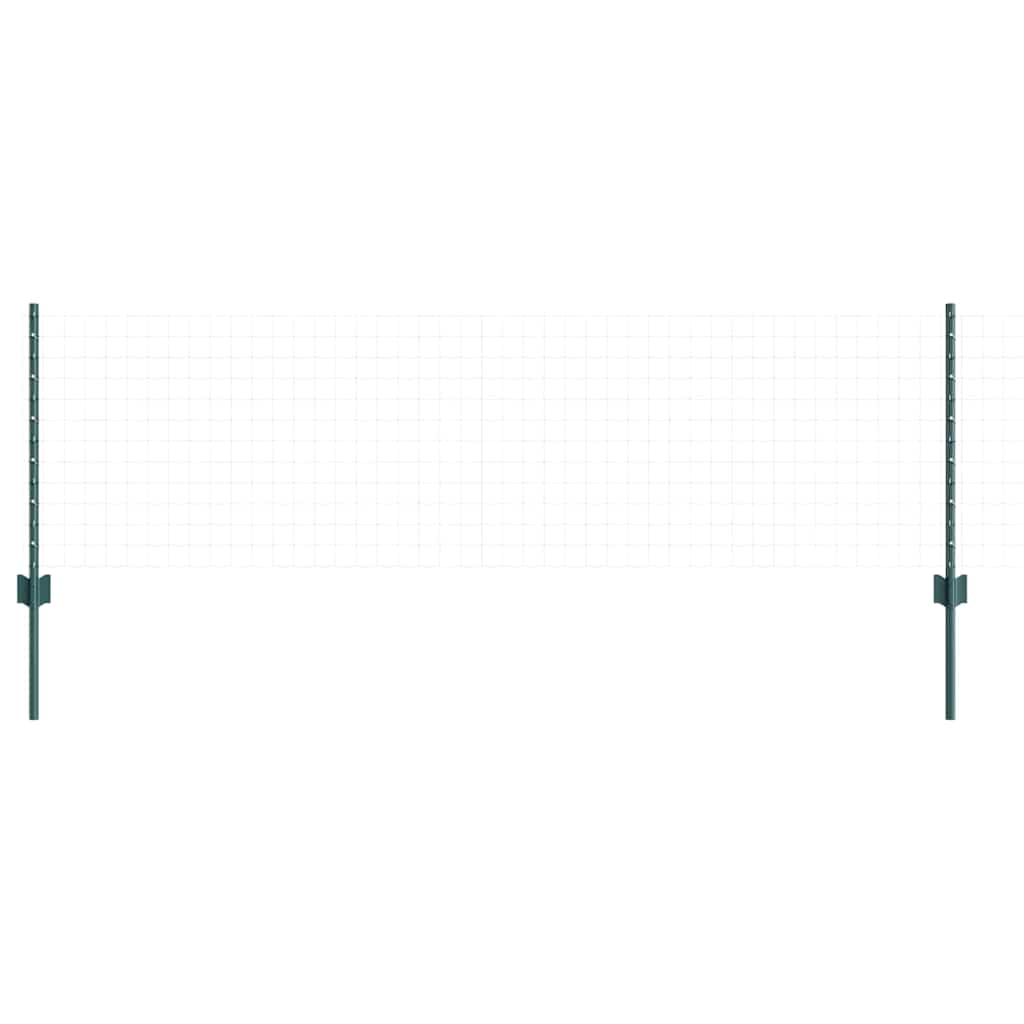 vidaXL Wbudowany słupek ogrodzeniowy 11 szt. zielony 100 cm