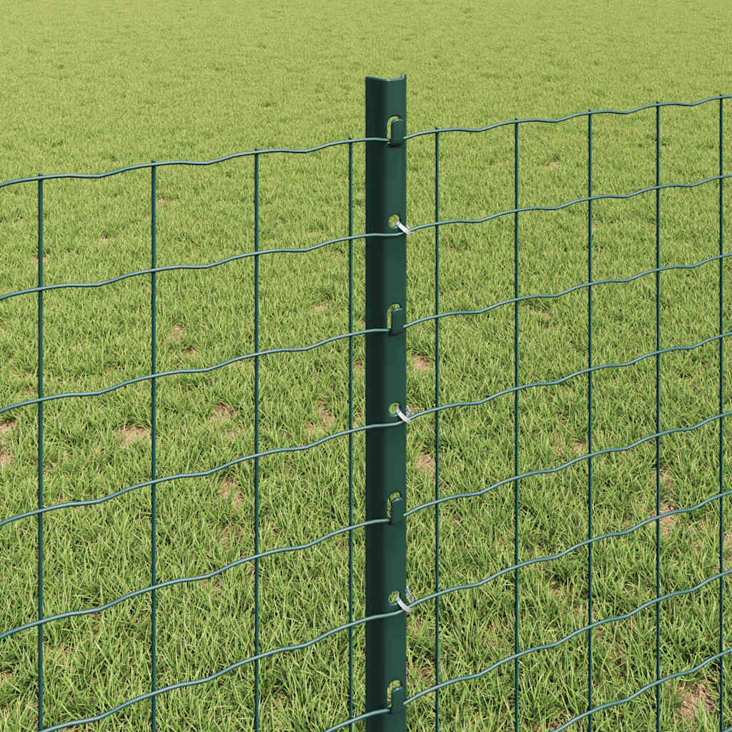 vidaXL Wbudowany słupek ogrodzeniowy 5 szt. zielony 120 cm