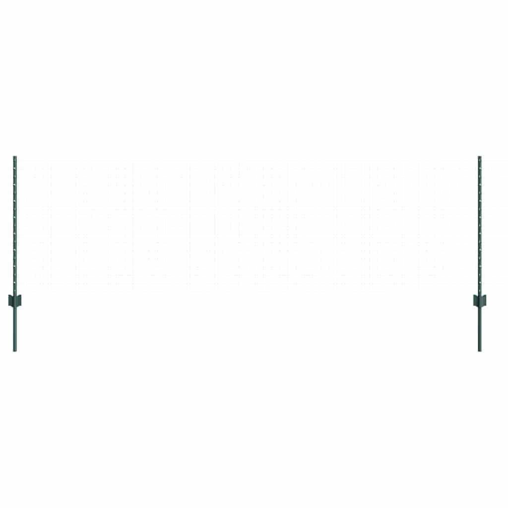 vidaXL Wbudowany słupek ogrodzeniowy 11 szt. zielony 120 cm