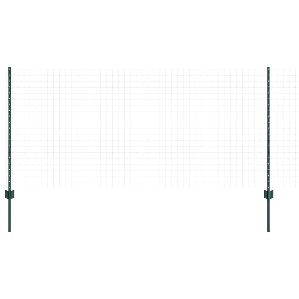vidaXL Wbudowany słupek ogrodzeniowy 11 szt. zielony 140 cm