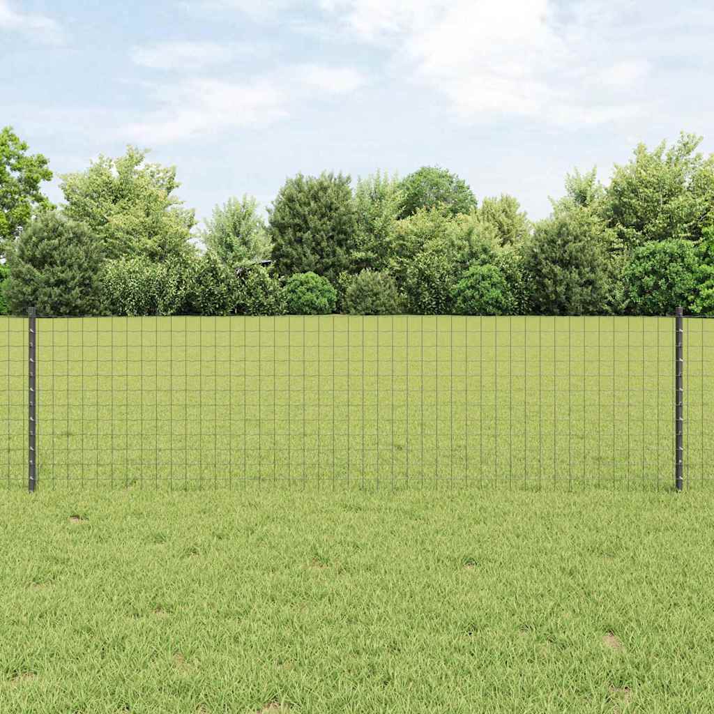 vidaXL Wbudowany słupek ogrodzeniowy 11 szt. Szary 100 cm