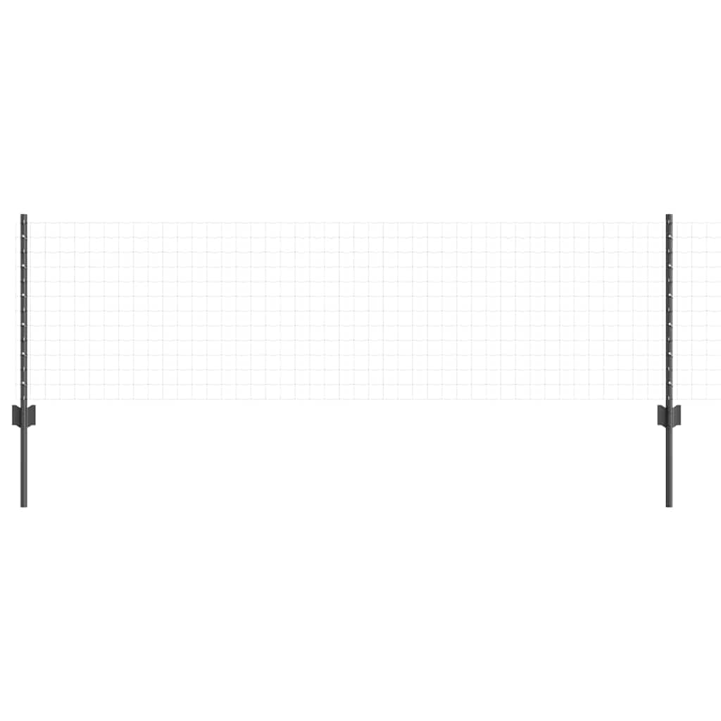 vidaXL Wbudowany słupek ogrodzeniowy 11 szt. Szary 100 cm
