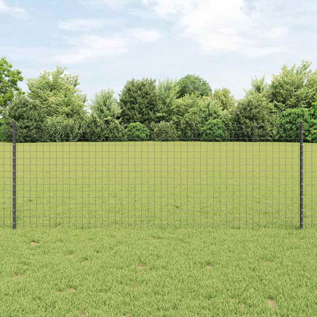 vidaXL Wbudowany słupek ogrodzeniowy 11 szt. Szary 120 cm